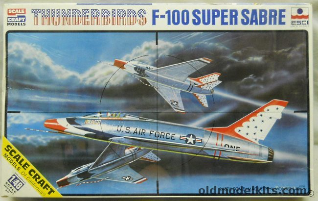 ESCI 1/48 F-100D Super Sabre Thunderbirds, SC-4017 plastic model kit